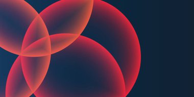 Karanlık Arkaplan, Başlık veya Sancak Tasarımı Büyük Kırmızı ve Mor Kaplama Küreleri, Kabarcıklar Deseni - Web için Çok Amaçlı Geniş Ölçekli Yaratıcı Şablon Düzenlenebilir Vektör Biçiminde Copyspace