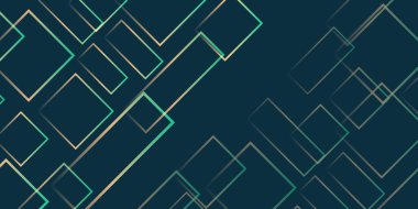 Çeşitli Boyutların Basit Üstüste binen Dikdörtgen Çerçeveleri, Yeşil ve Kahverengi Tonları ile Renkli - Geometrik Şekiller Deseni, Geniş Ölçekli Arkaplan Gradyan Dokusu- Düzenlenebilir Vektör Şablonu Tasarım