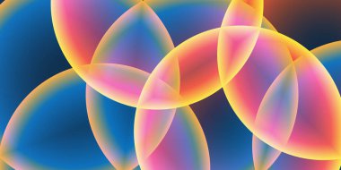 Geniş Kırmızı, Turuncu, Sarı ve Mavi Kaplayan Küre, Kabarcık Deseni ile Soyut Arkaplan, Başlık veya Sancak Tasarımı - Düzenlenebilir Vektör Biçiminde Web için Çok Amaçlı Yaratıcı Geniş Ölçeklendirme Şablonu