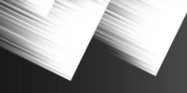 Siyah ve beyaz soyut görüntü tasarımı, köşegen, parlak çizgili, üst üste binen kare şekilli koyu arkaplan. Dinamik, modern bileşim hareket ve enerji iletir..