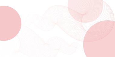 Açık bej soyut arka plan, yumuşak pembe daireler ve ince gradyanlar, minimalist ve sakin bir tasarım yaratıyor. Halkalardan yapılmış soluk, dolambaçlı bir tüp derinlik ve görsel ilgi ekler..