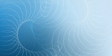 Karmaşık daireler ve kesişen çizgiler içeren soyut bir vektör grafiği. Karmaşık geometrik desen, arka plan ve modern tasarımlar için mükemmel bir hareket ve derinlik hissi yaratır..