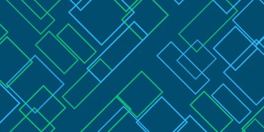 Çeşitli Boyutların Basit Üstüste bindirme Dikdörtgen Çerçeveleri, Yeşil ve Mavi Renkli - Geometrik Şekiller Deseni, Geniş Ölçekli Arkaplan Gradyan Dokusu- Düzenlenebilir Vektör Şablonu Tasarım