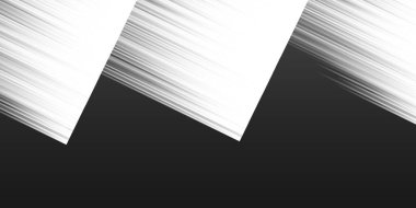 Siyah ve beyaz soyut görüntü tasarımı, köşegen, parlak çizgili, üst üste binen kare şekilli koyu arkaplan. Dinamik, modern bileşim hareket ve enerji iletir..