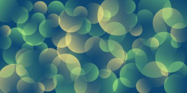 Renkli örtüşen şeffaf daireler ve nazik eğimlerle koyu mavi bir arka plan. Tasarım, çeşitli yaratıcı projeler için görsel olarak çekici ve çok yönlü bir zemin oluşturur..