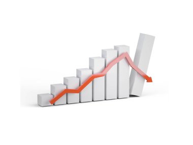 beyaz arkaplanda banka parası - 3d oluşturma