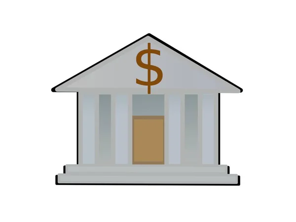 白い背景に銀行のお金 3Dレンダリング — ストック写真