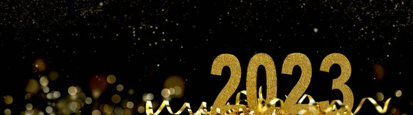 2023 Nieuwjaar Abstracte Nacht Lint Glliter — Stockfoto