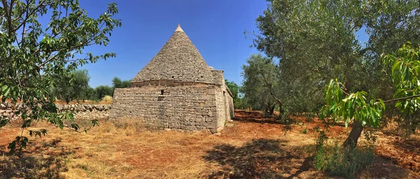 Casa Rural Trulli Pedra Com Telhado Cônico Sul Itália Puglia — Fotografia de Stock