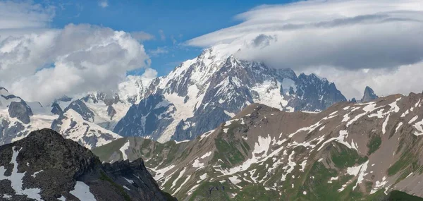 Beautiful View Mountain Range View Mont Blanc Massif French Alp — Stock Photo, Image