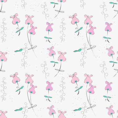 Soyut çiçek pürüzsüz desen arkaplanı