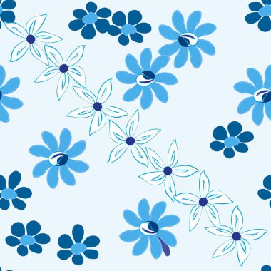 Soyut çiçek pürüzsüz desen arkaplanı