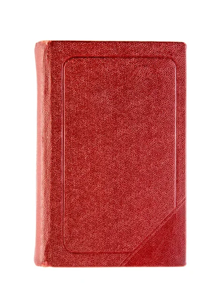 Παλιά Κόκκινο Βιβλίο Κάλυμμα Απομονωθεί Λευκό Φόντο Διαδρομή Αποκοπής — Φωτογραφία Αρχείου