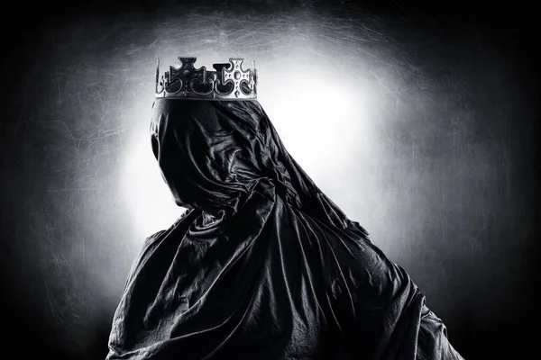 stock image Ghost of a queen or king over dark misty background