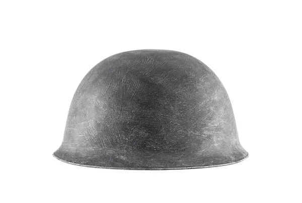 Old Military Helmet Isolated White Background Clipping Path — Stock Photo, Image