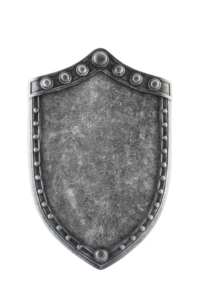 Old Medieval Shield Isolated White — Stock Photo, Image