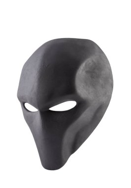 Siyah maske kırpma yolu ile beyaz arkaplanda izole edildi