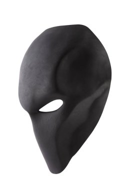 Siyah maske kırpma yolu ile beyaz arkaplanda izole edildi