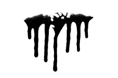 Beyaz arkaplana siyah sıvı izolasyonu damlıyor