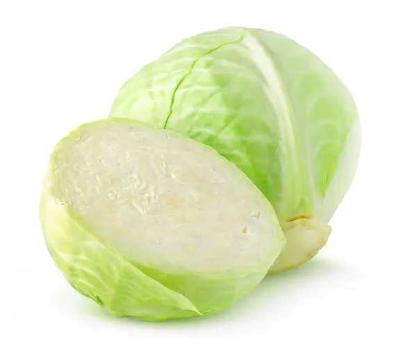 Fresh Cabbage Isolated White Background Royalty Free Stock Photos