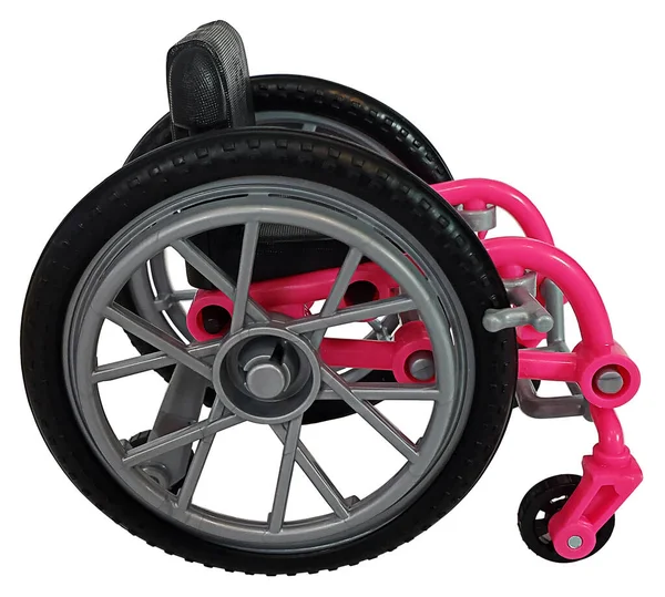 Ein Pinkfarbener Niedrigrücken Rollstuhl Zur Fortbewegung — Stockfoto