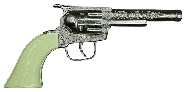 Een Cowboy Revolver Met Een Ivoren Handvat — Stockfoto