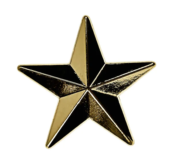 Shiny Brass Star Used Decoration Reward Service — Stock Photo, Image