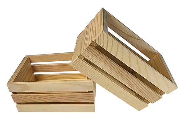 アイテムの保管と移動のための木製の箱 — ストック写真