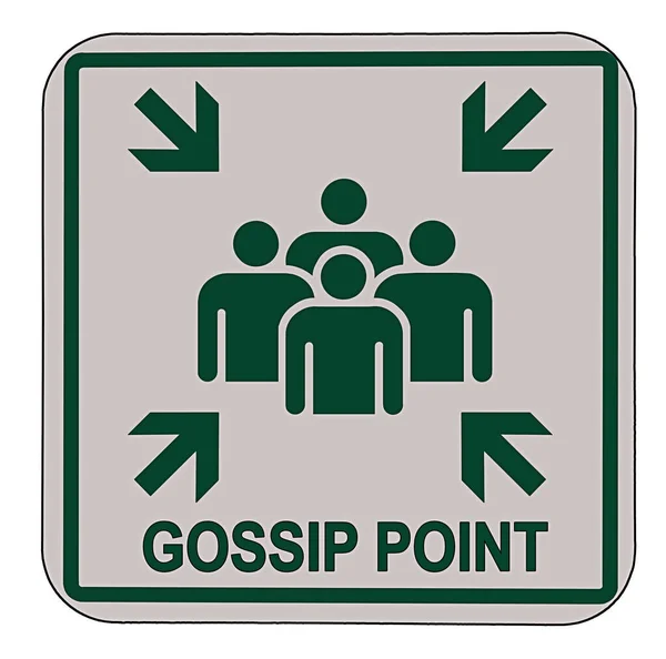 Gossip Point Funny Office Sign — Stock Photo, Image