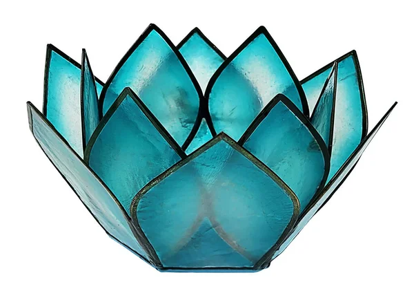 Blauw Lotusbeeldje Dat Vrede Symboliseert — Stockfoto