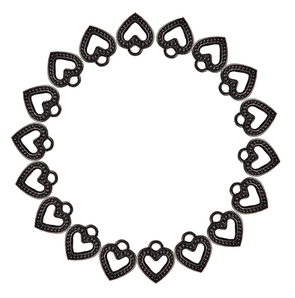 Metal Looped Hearts Laid Out Circle — Stock Photo, Image