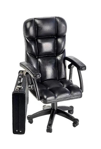 Výkonná Kancelářská Židle Opěrkami Pro Sezení Stock Fotografie