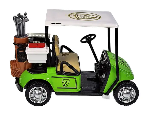 Golf Oynarken Ulaşım Için Kullanılan Bir Golf Arabası Stok Resim