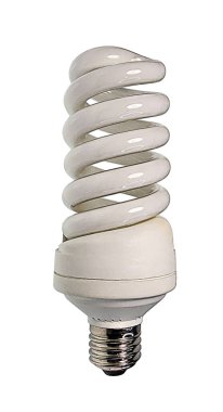 Bir odayı aydınlatmak için kullanılan yeni bir spiral lamba.