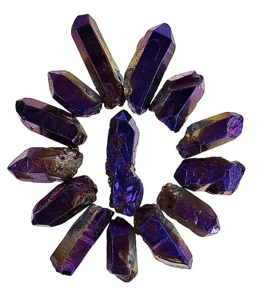 Iridescent Purple Hued Crystals — Stock Photo, Image