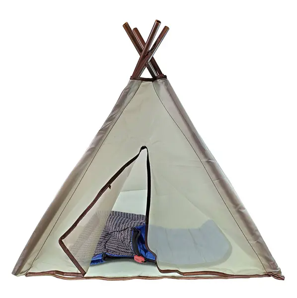 Teepee Camping Tenda Sacco Pelo Utilizzati Campeggio Nella Natura Selvaggia — Foto Stock