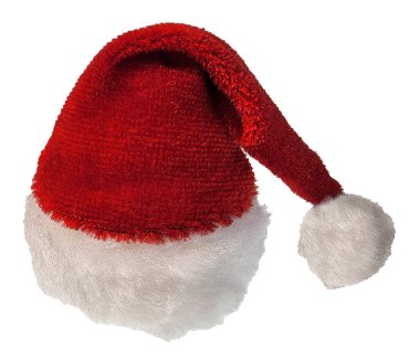 Noel Baba şapkası, geleneksel kırmızı ve kürk budama.