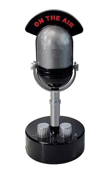 Handbediende Antieke Microfoon Voor Audiodoeleinden Stockfoto