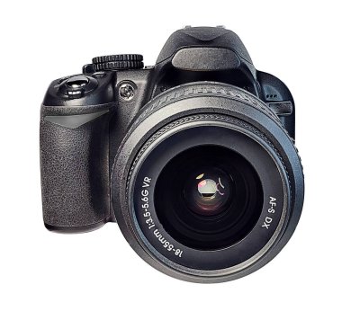 Fotoğraf çekmek için büyük siyah DSLR Kamerası