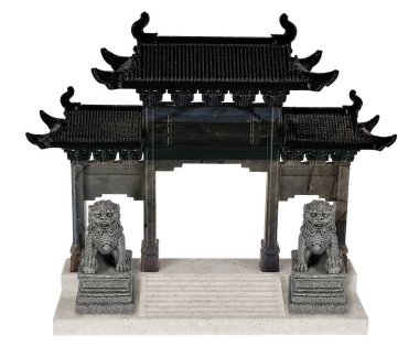Geleneksel Japon kapı girişi