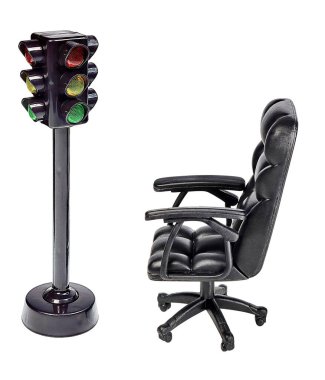 İş hayatında kural ve düzenlemeleri göstermek için oturma yasağı olan Trafik Işığı ve İcra Kurulu Başkanı