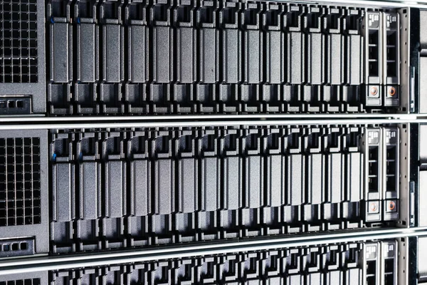 Row Hard Disks Used Data Storage Internet Data Center — Stock Photo, Image