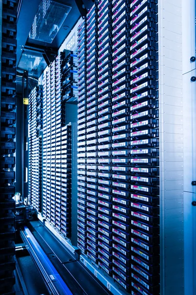 Solución Almacenamiento Datos Robóticos Para Nube Empresarial — Foto de Stock