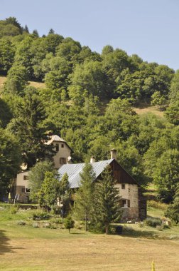 Mountain panorama of Savoy near Valloire. clipart