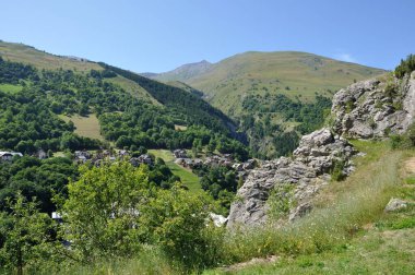 Mountain landscape in Valloire clipart