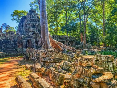 Angkor Thom 'daki Banteay Kdei Tapınağı, Gündüzleri Siem Reap, Kamboçya