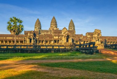 Ünlü Angkor Wat Tapınağı, Unesco Dünya Mirası, Siem Reap, Kamboçya