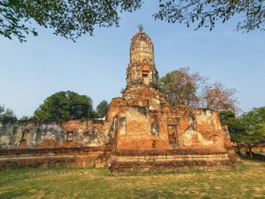 Wat Cherng Tha Tapınağı, Unesco Dünya Mirası, Phra Nakhon Si Ayutthaya gündüz, Tayland
