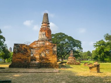 Gündüz Langkhadum Wat tapınağının kalıntıları, Ayutthaya, Tayland