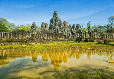 Gündüz Bayon Nakhon Tapınağı Thom, Angkor, Siem Reap, Kamboçya